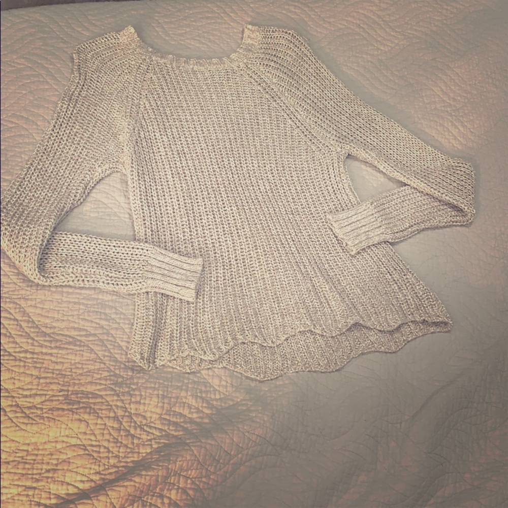 AMERICAN EAGLE light brown cozy fall sweater☕️🍂